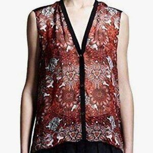 Helmut Lang Mandala Viscose Print Top